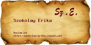 Szokolay Erika névjegykártya
